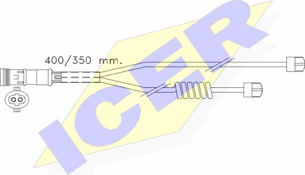 Icer 610338 E C - Contatto segnalazione, Usura past. freno / mat. d'attrito autozon.pro