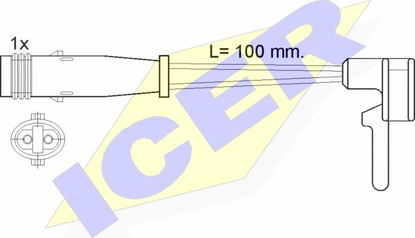 Icer 610323 E C - Contatto segnalazione, Usura past. freno / mat. d'attrito autozon.pro