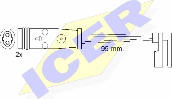 Icer 610370 E C - Contatto segnalazione, Usura past. freno / mat. d'attrito autozon.pro