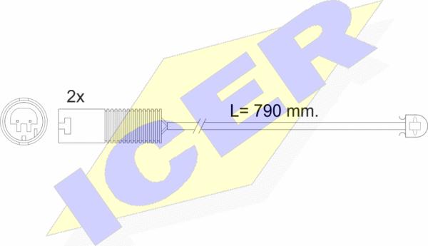 Icer 610240 E C - Contatto segnalazione, Usura past. freno / mat. d'attrito autozon.pro