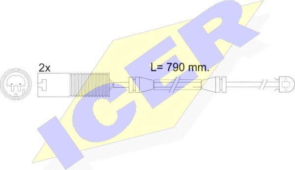 Icer 610242 E C - Contatto segnalazione, Usura past. freno / mat. d'attrito autozon.pro