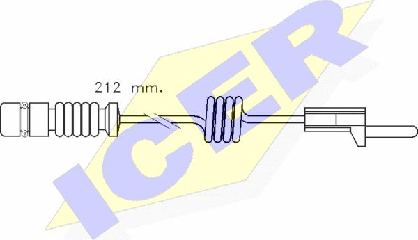 Icer 610259 E C - Contatto segnalazione, Usura past. freno / mat. d'attrito autozon.pro