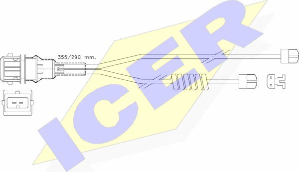 Icer 610254 E C - Contatto segnalazione, Usura past. freno / mat. d'attrito autozon.pro