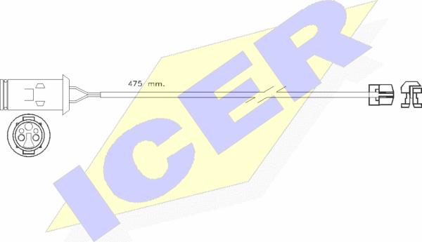 Icer 610255 E C - Contatto segnalazione, Usura past. freno / mat. d'attrito autozon.pro