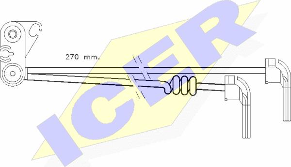 Icer 610280 E C - Contatto segnalazione, Usura past. freno / mat. d'attrito autozon.pro