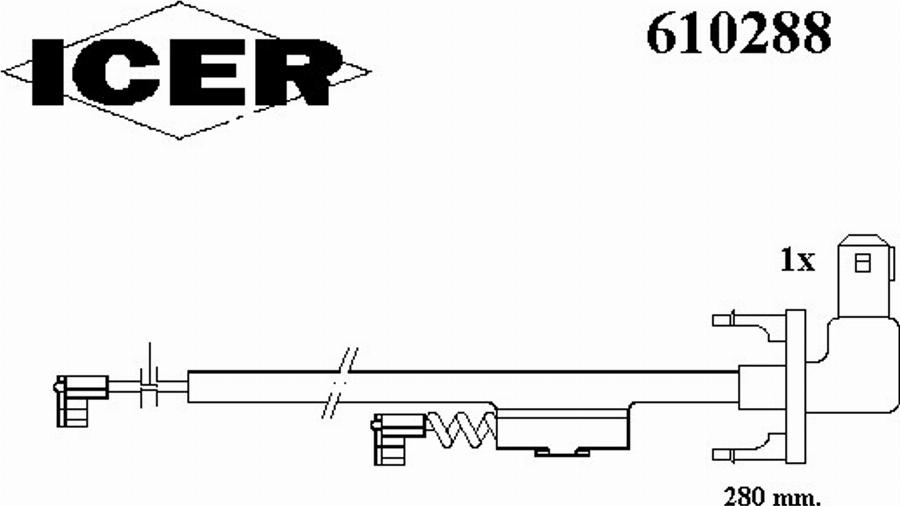 Icer 610288 - Contatto segnalazione, Usura past. freno / mat. d'attrito autozon.pro