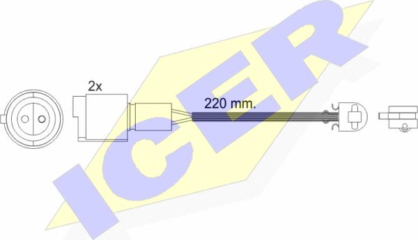 Icer 610239 E C - Contatto segnalazione, Usura past. freno / mat. d'attrito autozon.pro