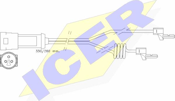 Icer 610234 E C - Contatto segnalazione, Usura past. freno / mat. d'attrito autozon.pro