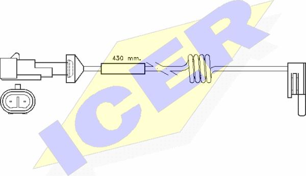 Icer 610235 E C - Contatto segnalazione, Usura past. freno / mat. d'attrito autozon.pro