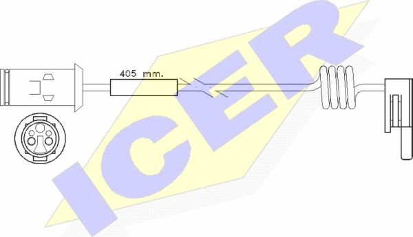 Icer 610236 E C - Contatto segnalazione, Usura past. freno / mat. d'attrito autozon.pro