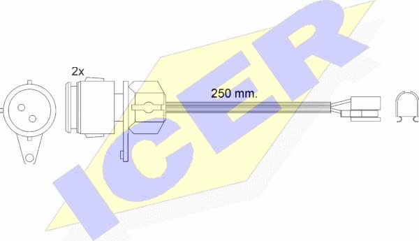 Icer 610237 E C - Contatto segnalazione, Usura past. freno / mat. d'attrito autozon.pro