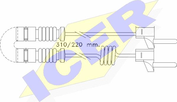 Icer 610221 E C - Contatto segnalazione, Usura past. freno / mat. d'attrito autozon.pro