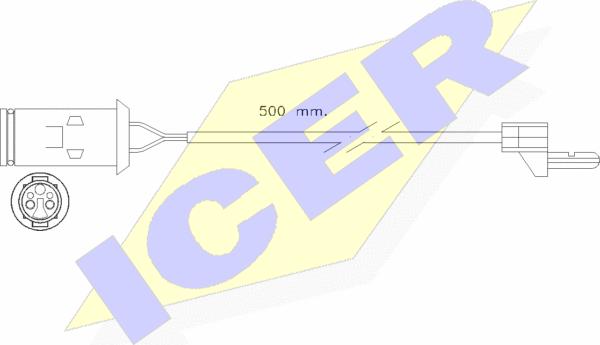 Icer 610222 E C - Contatto segnalazione, Usura past. freno / mat. d'attrito autozon.pro