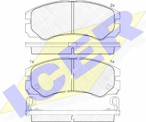 Icer 140990 - Kit pastiglie freno, Freno a disco autozon.pro