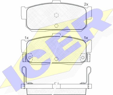 Icer 140915 - Kit pastiglie freno, Freno a disco autozon.pro