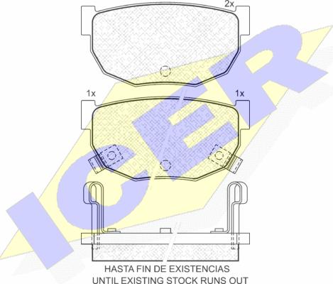 Icer 140444 - Kit pastiglie freno, Freno a disco autozon.pro