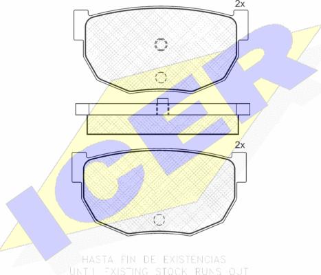 Icer 140445 - Kit pastiglie freno, Freno a disco autozon.pro