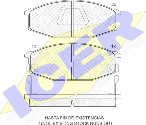 Icer 140443 - Kit pastiglie freno, Freno a disco autozon.pro