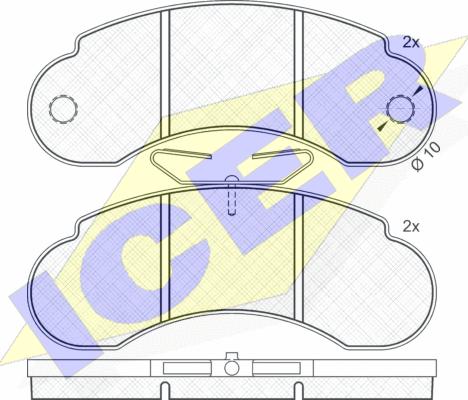 Icer 140452 - Kit pastiglie freno, Freno a disco autozon.pro