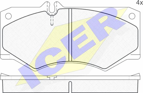 Icer 140405 - Kit pastiglie freno, Freno a disco autozon.pro