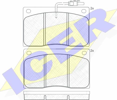 Icer 140544 - Kit pastiglie freno, Freno a disco autozon.pro