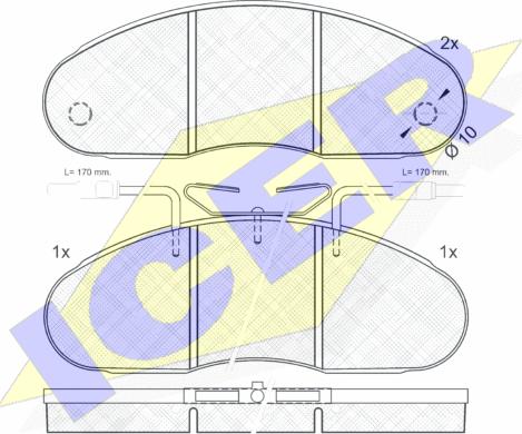 Icer 140560 - Kit pastiglie freno, Freno a disco autozon.pro