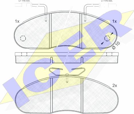 Icer 140561 - Kit pastiglie freno, Freno a disco autozon.pro