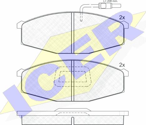 Icer 140694 - Kit pastiglie freno, Freno a disco autozon.pro