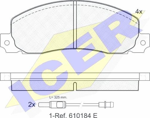 Icer 140620 - Kit pastiglie freno, Freno a disco autozon.pro