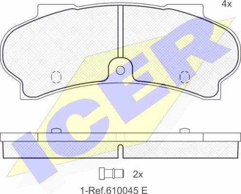 Icer 140187 - Kit pastiglie freno, Freno a disco autozon.pro