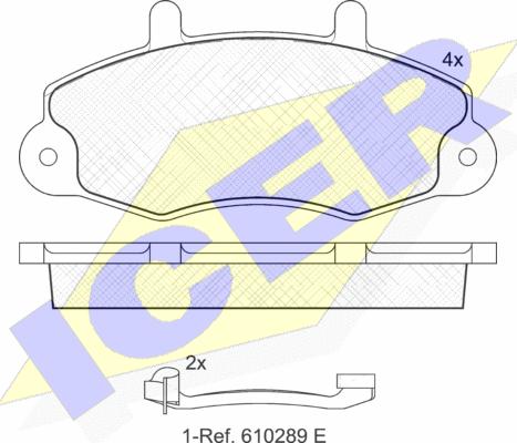 Icer 140896-203 - Kit pastiglie freno, Freno a disco autozon.pro