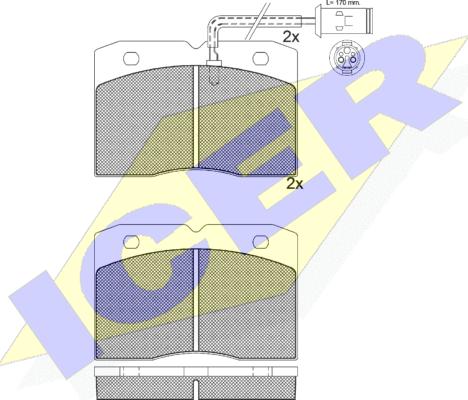 Icer 140892 - Kit pastiglie freno, Freno a disco autozon.pro