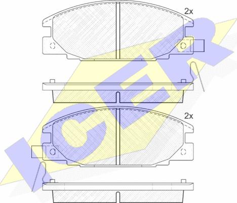 Icer 140854 - Kit pastiglie freno, Freno a disco autozon.pro