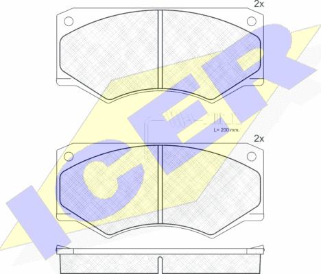 Icer 140814 - Kit pastiglie freno, Freno a disco autozon.pro