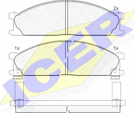 Icer 140885 - Kit pastiglie freno, Freno a disco autozon.pro