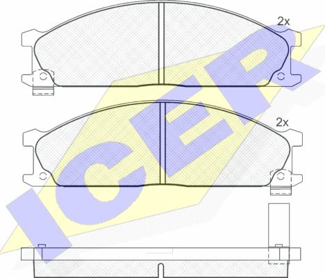 Icer 140886 - Kit pastiglie freno, Freno a disco autozon.pro