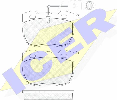 Icer 140839-203 - Kit pastiglie freno, Freno a disco autozon.pro