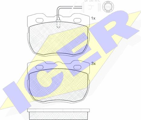 Icer 140839 - Kit pastiglie freno, Freno a disco autozon.pro