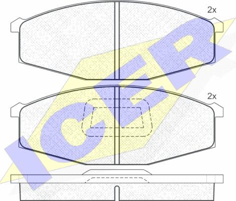 Icer 140376 - Kit pastiglie freno, Freno a disco autozon.pro