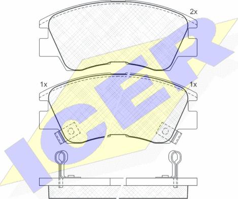 Icer 140701 - Kit pastiglie freno, Freno a disco autozon.pro