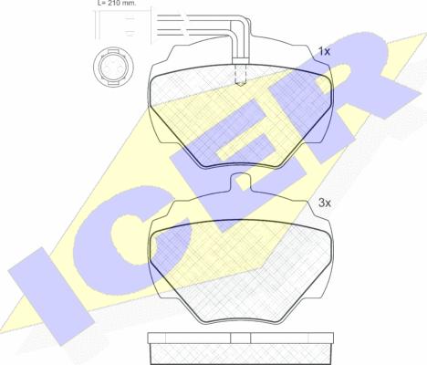 Icer 140702 - Kit pastiglie freno, Freno a disco autozon.pro