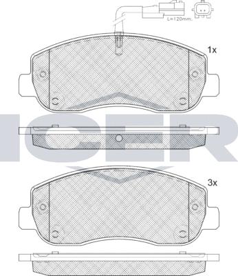 Icer 141999LM - Kit pastiglie freno, Freno a disco autozon.pro