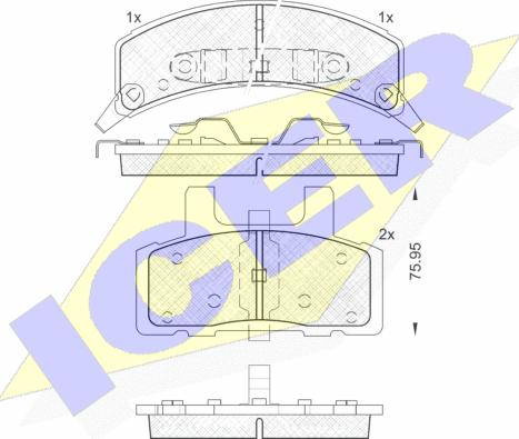 Icer 141563 - Kit pastiglie freno, Freno a disco autozon.pro