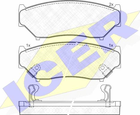 Icer 141096 - Kit pastiglie freno, Freno a disco autozon.pro