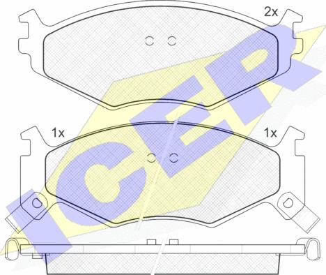 Icer 141056 - Kit pastiglie freno, Freno a disco autozon.pro