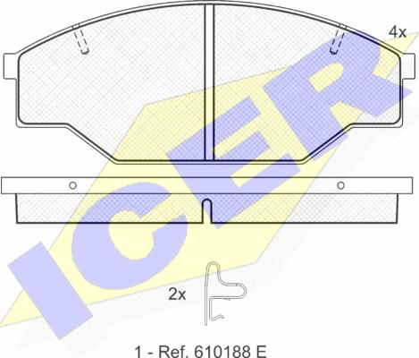 Icer 141009 - Kit pastiglie freno, Freno a disco autozon.pro