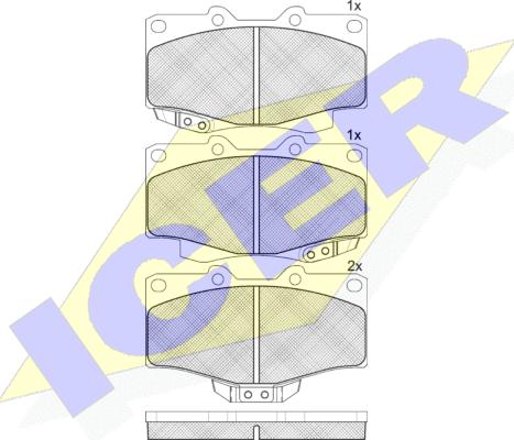 Icer 141007 - Kit pastiglie freno, Freno a disco autozon.pro