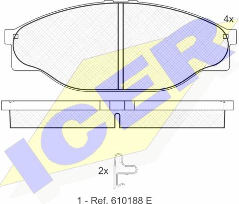 Icer 141010 - Kit pastiglie freno, Freno a disco autozon.pro