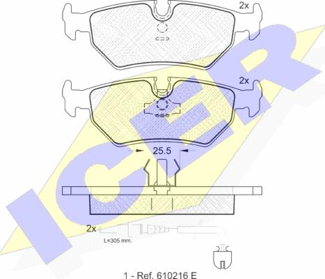 Icer 141087 - Kit pastiglie freno, Freno a disco autozon.pro