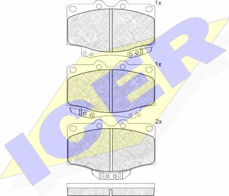 Icer 141034 - Kit pastiglie freno, Freno a disco autozon.pro